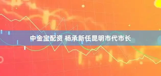 中金宝配资 杨承新任昆明市代市长