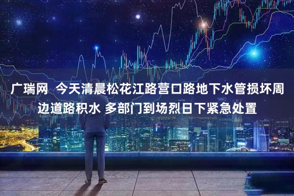 广瑞网  今天清晨松花江路营口路地下水管损坏周边道路积水 多部门到场烈日下紧急处置